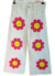 PANTALON DE MEZCLILLA ESTAMPADO FLORES