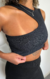 Cropped Recorte Preto - comprar online