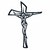 Crucifixo de Parede Quadro Aplique Decorativo Mdf Cor Preto