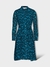 Vestido Midi Diane Von Furstenberg Dory Belted Leopard Azul M - Mix & Match Second Hand