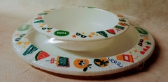 DIAW SET PLATO PLAYO + BOWL ESTAMPADO 47790