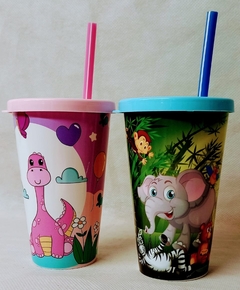 DIAW VASO 400 cc INFANTIL C/TAPA Y SORB 4794