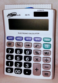 ASB CALCULADORA 7C BCO/GRIS 12DIG 43/437