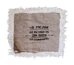 FELPUDO CON FRASES CH 43 X 50 CM - El Regalon