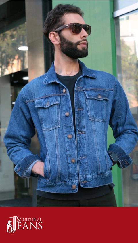 Chaqueta jean hombre sin ovejero