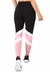 Calça com Detalhes Branco e Rosê Legging Fitness Preto | REF: LC49 na internet