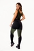 Feminino Calça Legging Preta com Verde Militar Cintura Alta e Cropped Regata Academia Conjunto Fitness | REF: CSV1 na internet