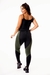 Feminino Calça Legging Preta com Verde Militar Cintura Alta e Cropped Alcinha Academia Conjunto Fitness | REF: CSV3 na internet