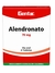 Envase de Alendronato 70 mg de Genfar, que contiene 4 tabletas para uso oral.