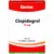 Imagen de la caja de Clopidogrel 75 mg de la marca Genfar, que contiene 14 tabletas recubiertas. Este medicamento es un antiplaquetario utilizado para prevenir la formación de coágulos sanguíneos y reducir el riesgo de eventos cardiovasculares como infart