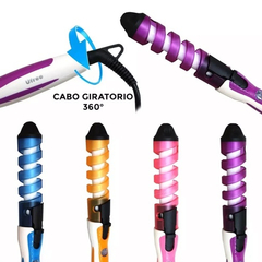 Modelador de Cachos em Espiral Cacheador de Cabelo Ondas Profissional Bivolt - NHC - 5300 - JaraguaShop