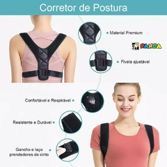 Imagem do Corretor Postural Suporte Ajustável Ombros Costas Coluna Unisex