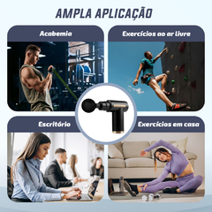 Portátil Profissional Massageador Elétrico Alta Frequência Muscular Pistola Massagem Gun - comprar online