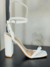 SANDALIA SALTO BLOCO 10CM BRANCO - loja online