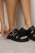 BIRKEN DE FLOR COM FIVELA PRETO - Jessica Viana Shoes