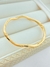 BRACELETE LISO CURVAS VERNIZ ITALIANO DOURADO