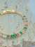 PULSEIRA BAGUETE 4mm COLORIDO COM FECHO JOIA BANHADA A OURO 18K - comprar online