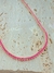 CHOKER RIVIERA ZIRCONIA ROSA PINK FOLHADO A OURO