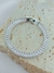 PULSEIRA BAGUETE CRISTAL RODIO BRANCO