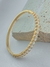 BRACELETE RIGIDO CRISTAL FOLHADO A OURO - comprar online