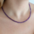 collar choker de piedra natural energética amatista cuentas de 4 mm con cadena de extensión y cierre de acero quirúrgico regulable elevá tu energía y tu look