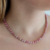 collar choker de piedra natural energética rodonita 6 mm con cadena de extensión y cierre de acero quirúrgico regulable elevá tu look y tu vibración