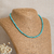 collar choker de piedra natural energética turquesa cuentas de 4 mm con cadena de extensión y cierre de acero quirúrgico regulable elevá tu energía y tu look