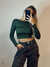 Cropped Basic Manga Longa Verde Militar - loja online