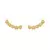 Brinco Semijoia Ear Cuff Corações Micro Zircônia