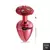 Plug de Metal M Com Pedras Cravejadas - Vermelho - comprar online