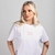 Camiseta Feminina I Thank Branca Bordada Uzzy Algodão - comprar online