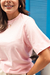 Camiseta Feminina Jade Rosa Claro Uzzy Algodão na internet