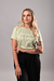 Camiseta feminina You verde claro Uzzy T-shirt Básica.