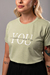 Camiseta feminina You verde claro Uzzy T-shirt Básica.