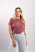 Camiseta Feminina Estonada Love Letters Bordô Uzzy Algodão - comprar online