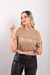 Camiseta feminina change nude Uzzy t-shirt venda em atacado.