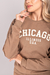 BLUSA MOLETOM CHICAGO MARROM CLARO BASICO UZZY