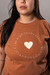 Camiseta Feminina Estonada Be Kind Ferrugem Uzzy Algodão