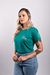 Camiseta feminina Enough verde jade Uzzy T-shirt atacado.