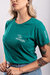 Camiseta feminina Enough verde jade Uzzy T-shirt atacado.