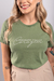 Camiseta Feminina Estonada Coragem Verde Uzzy Algodão