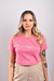 Camiseta feminina independence rosa Uzzy T-shirt atacado.