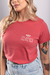 Camiseta Feminina Estonada Cicatrizes Rosa Uzzy Algodão