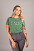 Camiseta Feminina Estonada Talk Verde Escuro Uzzy Algodão - comprar online