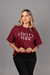 Camiseta feminia oversized lisa bordo Uzzy T-shirt.