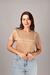 Camiseta feminina nude basica Uzzy t-shirt.