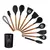 Kit Utensílios 12 P/c De Silicone Para Cozinha Cabo Madeira