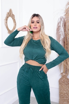 Blusa Suede Manga Longa na internet