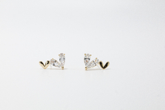 Aretes de Corazones con Zirconia - comprar en línea