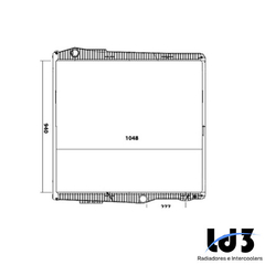 RADIADOR SCANIA EURO 5 SERIE 6 R400 / R440 / R450 / R480 / R510 / R560 / R620 2012 À 2018 - SEM LATERAL - comprar online